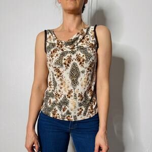 90s B&J Animal Print copper Rose Tank Size M